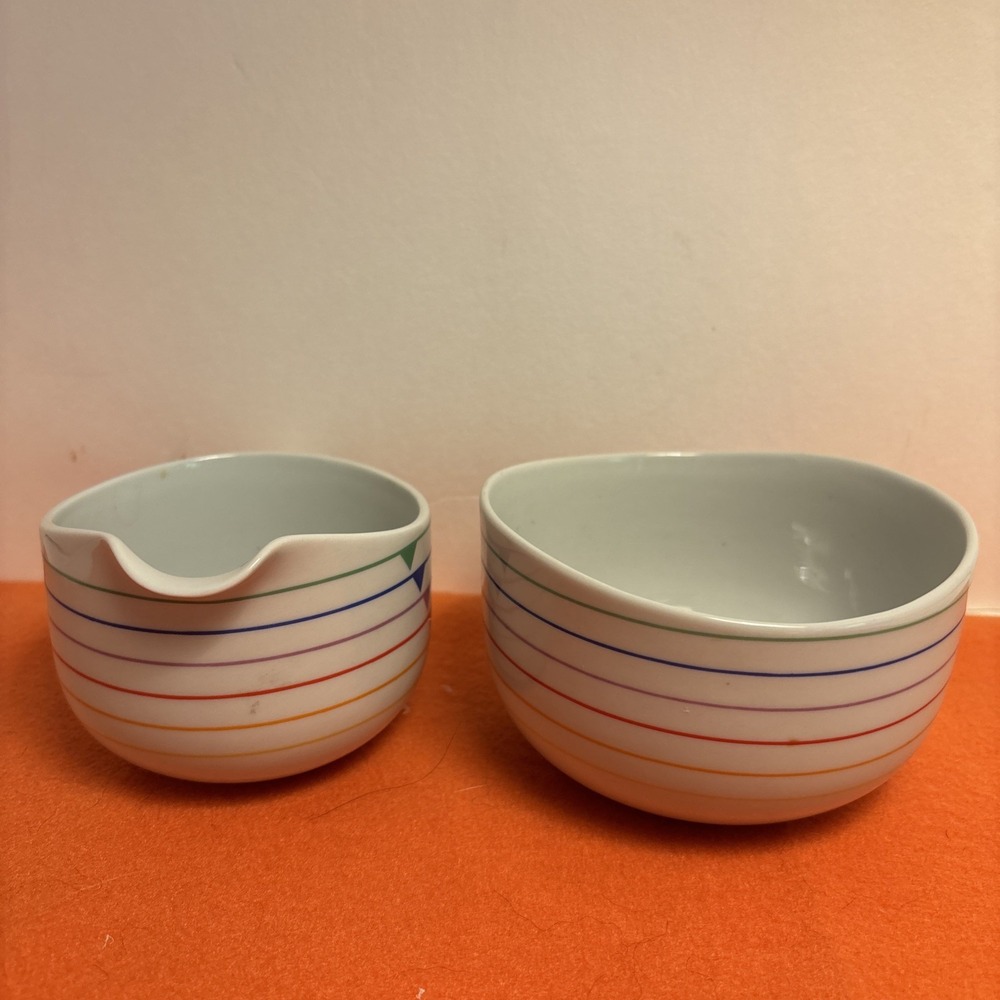 Vintage BLOCK Harmony Vista Alegre Sextet Creamer & Cereal Bowl Gerald Gulotta
